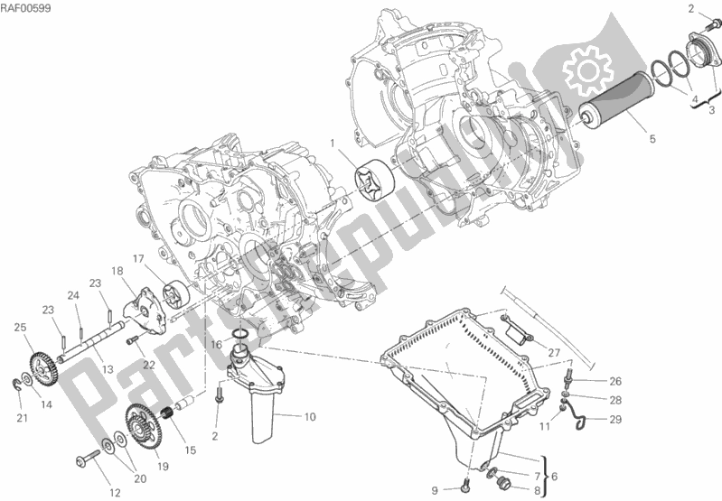 Todas las partes para Filtros Y Bomba De Aceite de Ducati Superbike 1299 Superleggera 2017